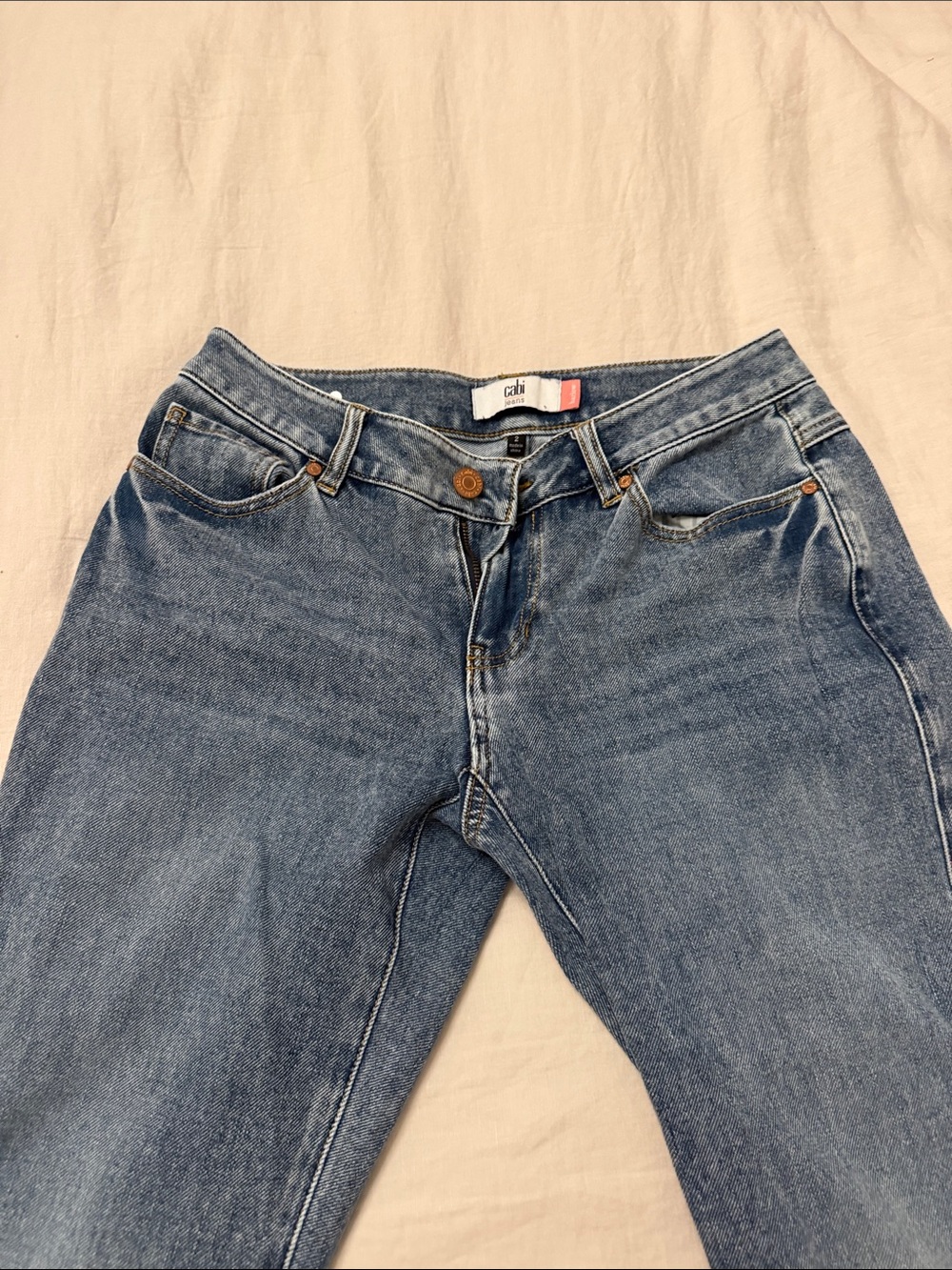 CAbi Women's Medium Blue Straight-Leg Jeans